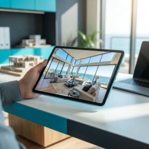 Vista interior de un Airbnb Punta Cana mostrada mediante un Tour Virtual 360